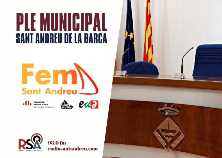 Fem Sant Andreu presentararà dues mocions al ple de març