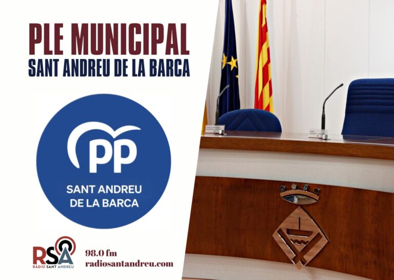 El Partit Popular presenta dues mocions al ple muncipal de març