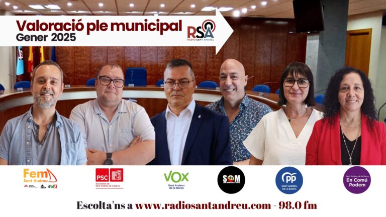 Resum i valoració de les formacions polítiques de Sant Andreu de la Barca del ple municipal del 30 de gener 2025